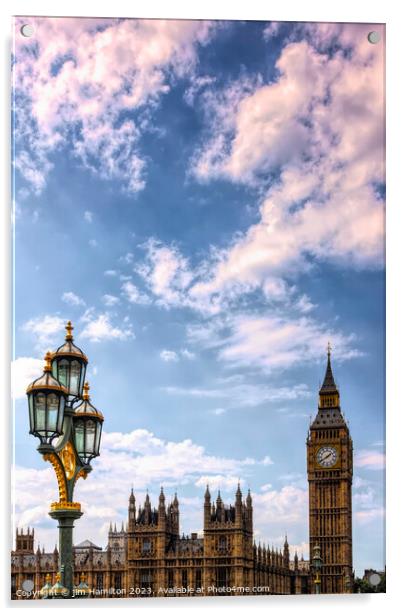City off London and Big Ben Acrylic by jim Hamilton
