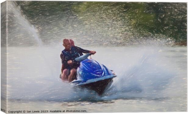 Powering Through Water Canvas Print by Ian Lewis