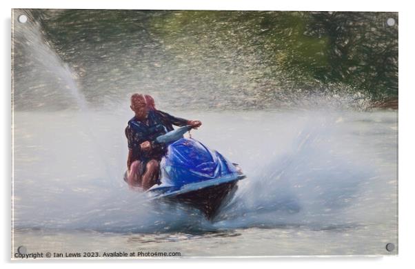 Powering Through Water Acrylic by Ian Lewis
