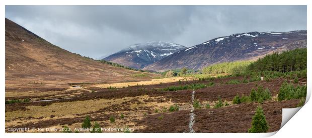 Cairngorm Mountains from the Forest of Mar Print by Joe Dailly