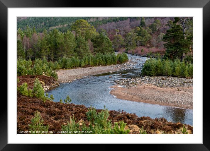 Liu Water in the Cairngorms Framed Mounted Print by Joe Dailly