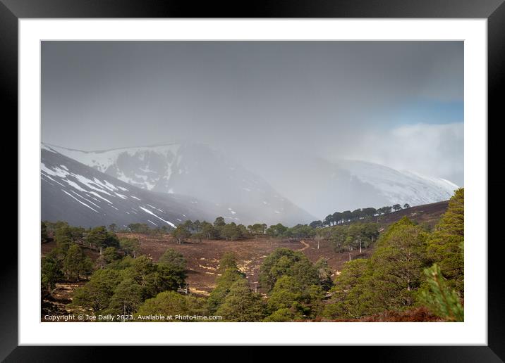 Cairngorm Mountains from the Forest of Mar Framed Mounted Print by Joe Dailly