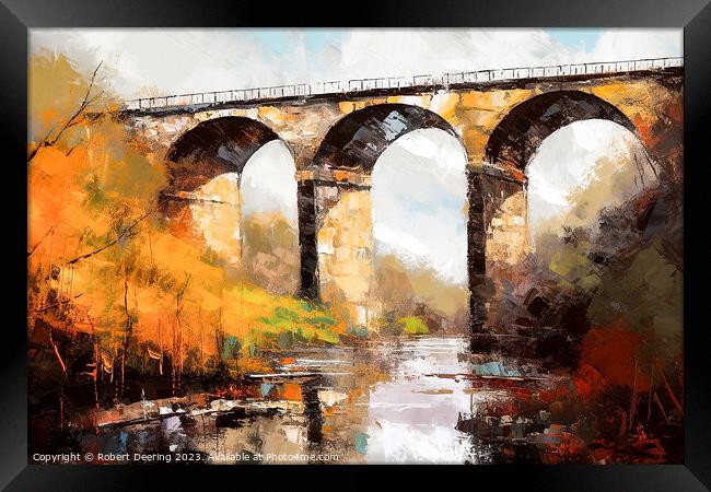 Yarm Viaduct North Yorkshire Framed Print by Robert Deering