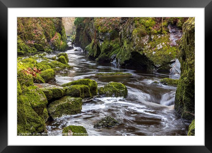The Fairy Glen, Wales Framed Mounted Print by Jim Monk