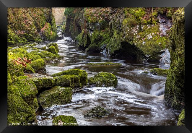 The Fairy Glen, Wales Framed Print by Jim Monk