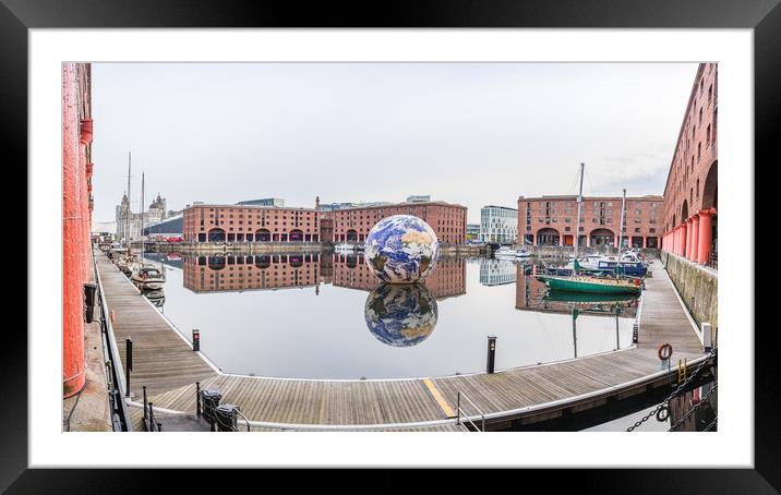 Floating Earth in Liverpool's Royal Albert Dock Framed Mounted Print by Jason Wells