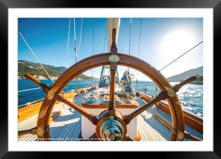 Sailboat deck Framed Mounted Print by Massimiliano Leban