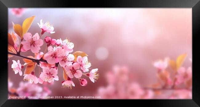 Spring pink flowers Framed Print by Massimiliano Leban