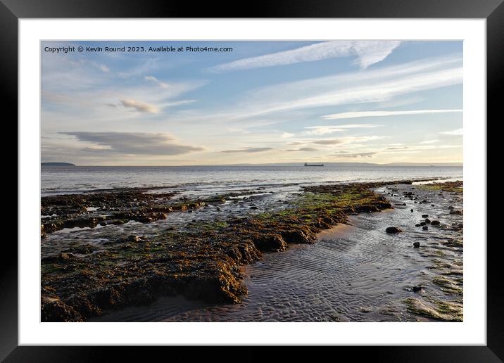 Severn Estuary Lavernock Framed Mounted Print by Kevin Round