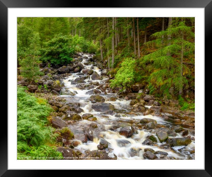 Allt Coire Rooill Framed Mounted Print by Darrell Evans