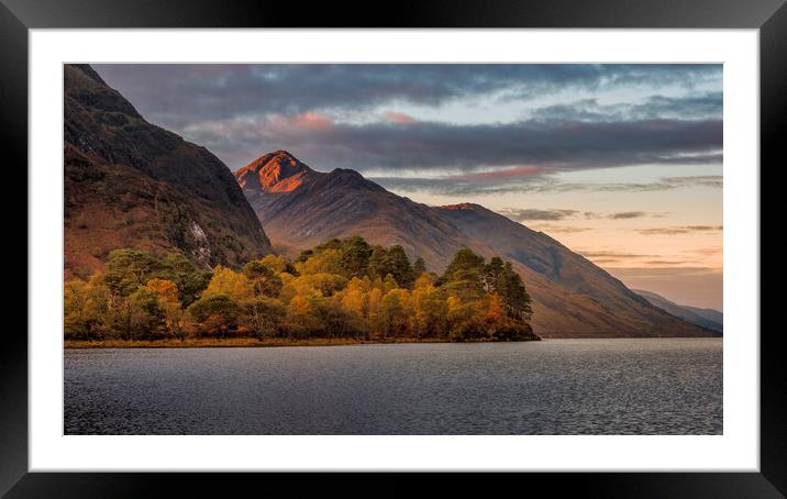 Sgùrr Ghiubhsachain and Loch Shiel in Autumn Framed Mounted Print by Miles Gray