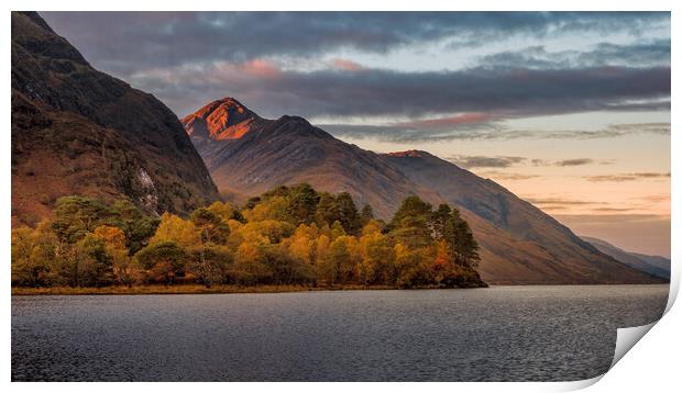 Sgùrr Ghiubhsachain and Loch Shiel in Autumn Print by Miles Gray