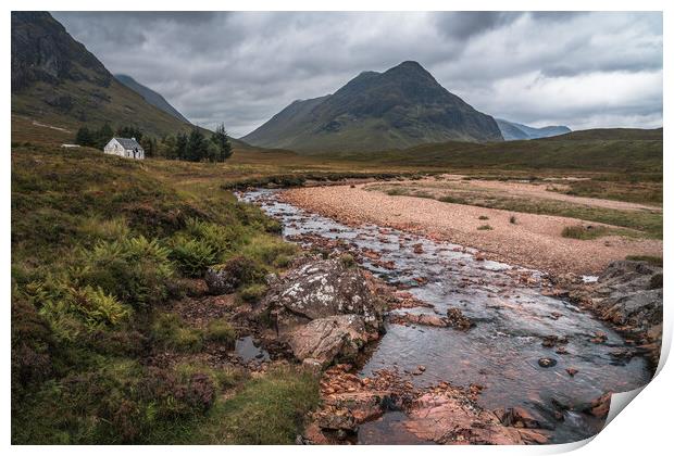 Lagangarbh Hut Glen Coe Print by Miles Gray