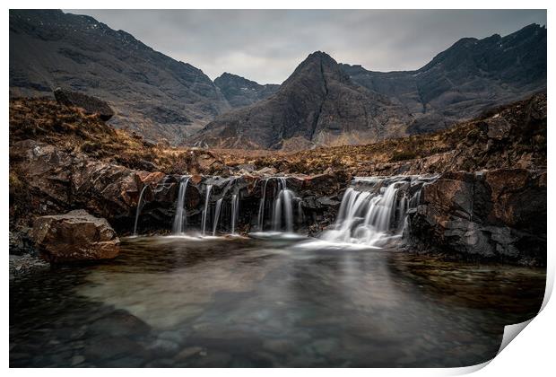 The Moody Fairy Pools Print by Miles Gray