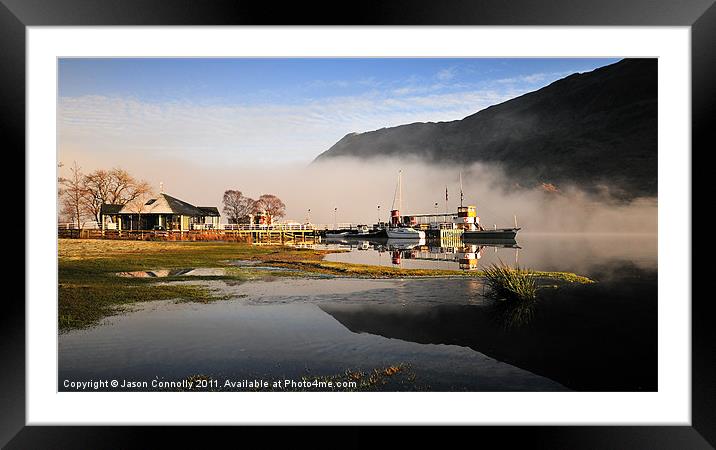 The Steamers, Ullswater Framed Mounted Print by Jason Connolly