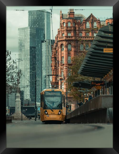 Manchester - Tram Framed Print by Andrew Scott
