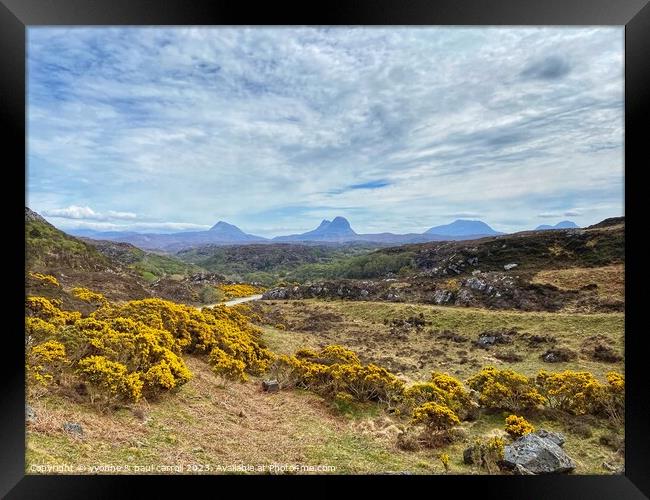 Canisp, Suilven and Cul Mor from the B869 Framed Print by yvonne & paul carroll