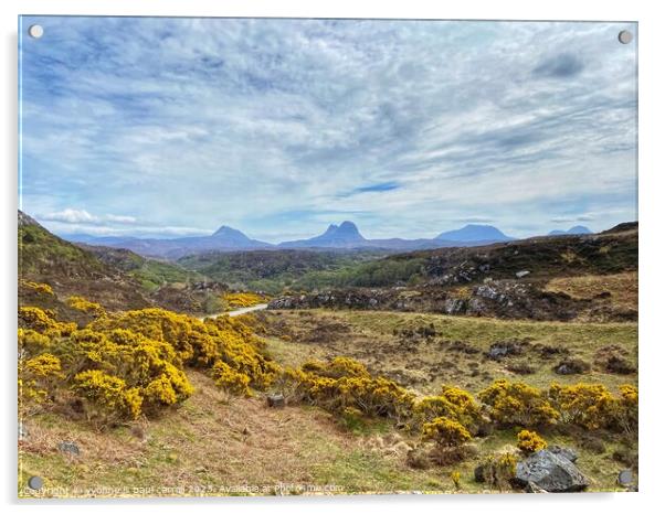 Canisp, Suilven and Cul Mor from the B869 Acrylic by yvonne & paul carroll