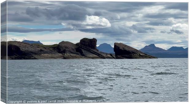 Split Rock at Clachtoll, Lochinver Canvas Print by yvonne & paul carroll
