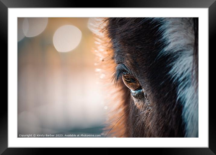 Close up of a horses eye Framed Mounted Print by Kirsty Barber