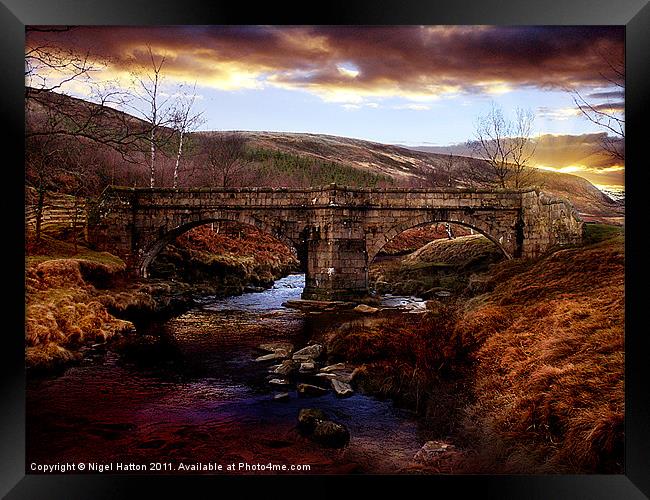 Packhorse Bridge Framed Print by Nigel Hatton