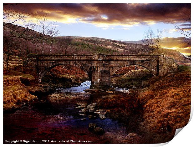 Packhorse Bridge Print by Nigel Hatton