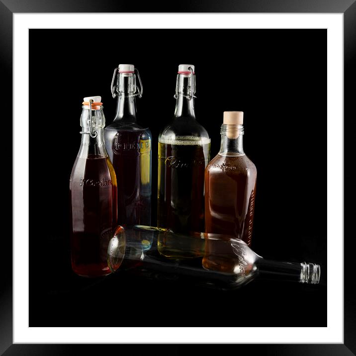 Bottles Framed Mounted Print by Tom Lloyd