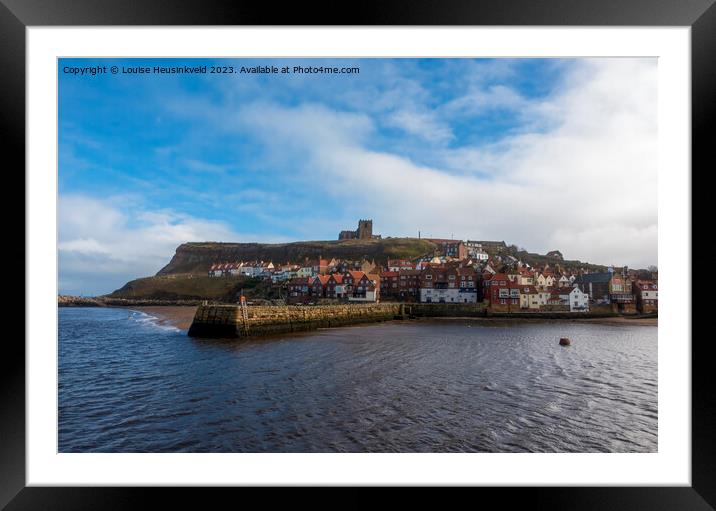 Whitby, East Cliff and River Esk, North Yorkshire, England Framed Mounted Print by Louise Heusinkveld