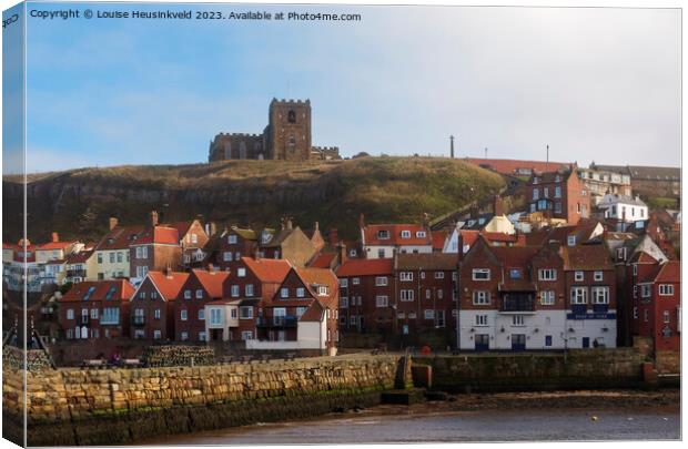 Whitby, East Cliff and River Esk, North Yorkshire, England Canvas Print by Louise Heusinkveld
