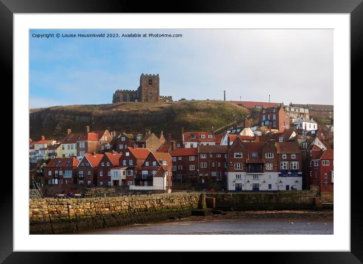 Whitby, East Cliff and River Esk, North Yorkshire, England Framed Mounted Print by Louise Heusinkveld