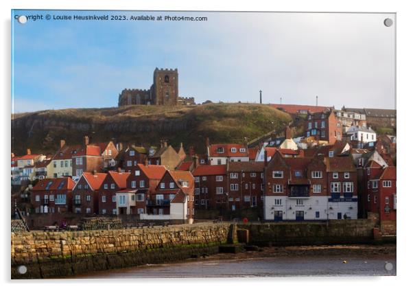 Whitby, East Cliff and River Esk, North Yorkshire, England Acrylic by Louise Heusinkveld