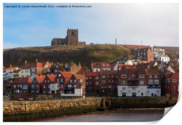 Whitby, East Cliff and River Esk, North Yorkshire, England Print by Louise Heusinkveld