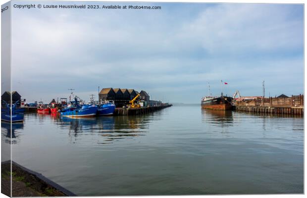Whitstable harbor, Kent Canvas Print by Louise Heusinkveld