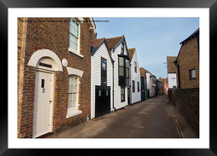 Sea Wall Street, Whitstable, Kent Framed Mounted Print by Louise Heusinkveld