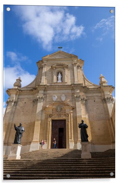 Cathedral of the Assumption in Gozo, Malta Acrylic by Artur Bogacki