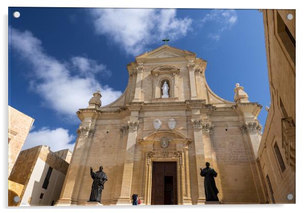 Cathedral of the Assumption in Gozo, Malta Acrylic by Artur Bogacki