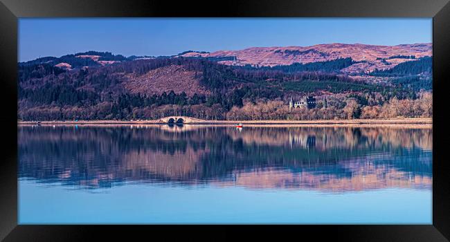Loch Fyne Mirror Reflection Framed Print by Valerie Paterson