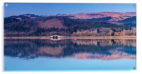 Loch Fyne Mirror Reflection Acrylic by Valerie Paterson