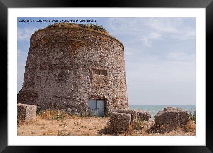 Martello Tower, Pevensey Bay, East Sussex Framed Mounted Print by Sally Wallis