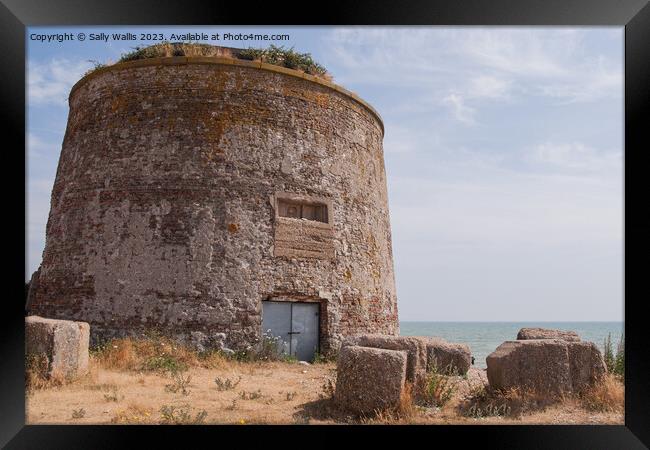 Martello Tower, Pevensey Bay, East Sussex Framed Print by Sally Wallis