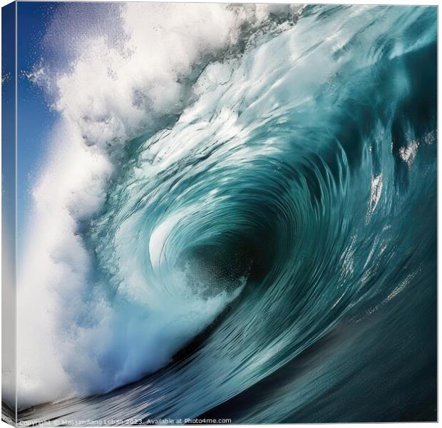 Big ocean wave Canvas Print by Massimiliano Leban