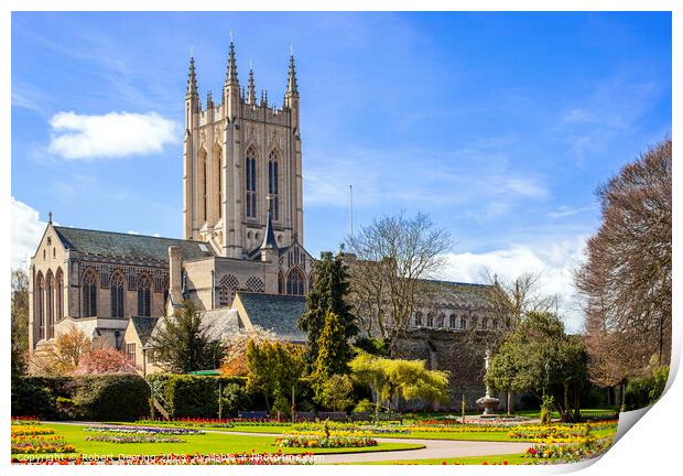 St Edmunds Cathedral Print by Robert Deering