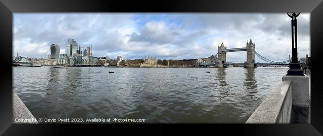 City Of London And Thames Panorama  Framed Print by David Pyatt