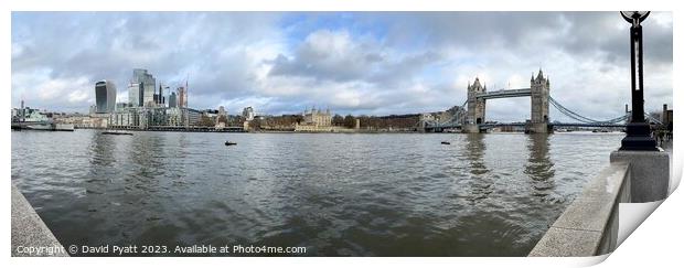 City Of London And Thames Panorama  Print by David Pyatt