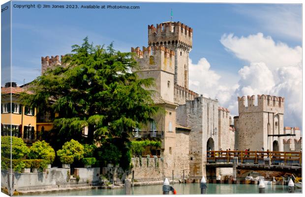 The Scaligero Castle of Sirmione Canvas Print by Jim Jones