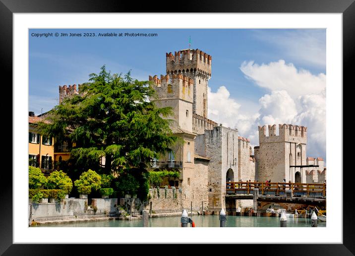 The Scaligero Castle of Sirmione Framed Mounted Print by Jim Jones