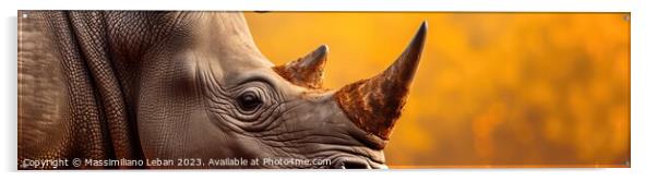 Rhino horns Acrylic by Massimiliano Leban