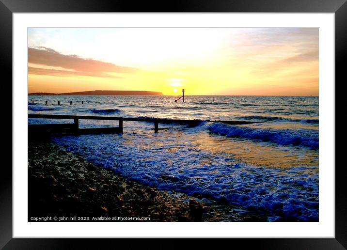 Majestic Sunrise over Culver Cliffs Framed Mounted Print by john hill
