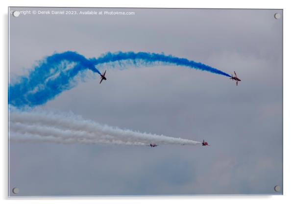 Thrilling Aerobatic Display by Red Arrows Acrylic by Derek Daniel