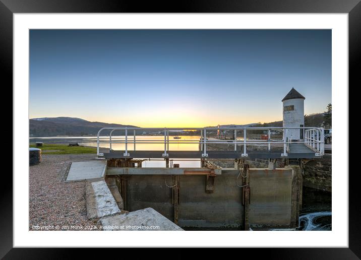 Caledonian Canal at Corpach Framed Mounted Print by Jim Monk